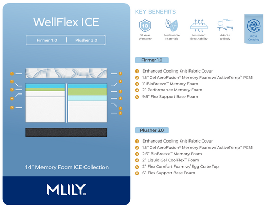 WellFlex ICE Memory Foam Mattress