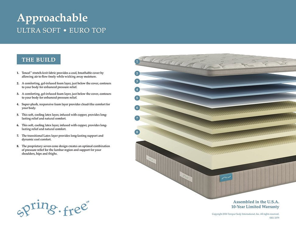 Spring Free Approachable Ultra Soft Euro Top - M2579